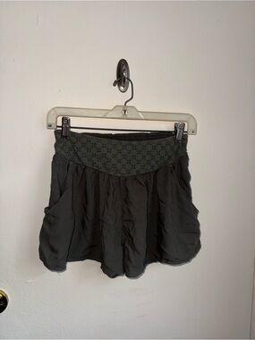 American Eagle Outfitters Olive Green Crochet Waist Flowy Short